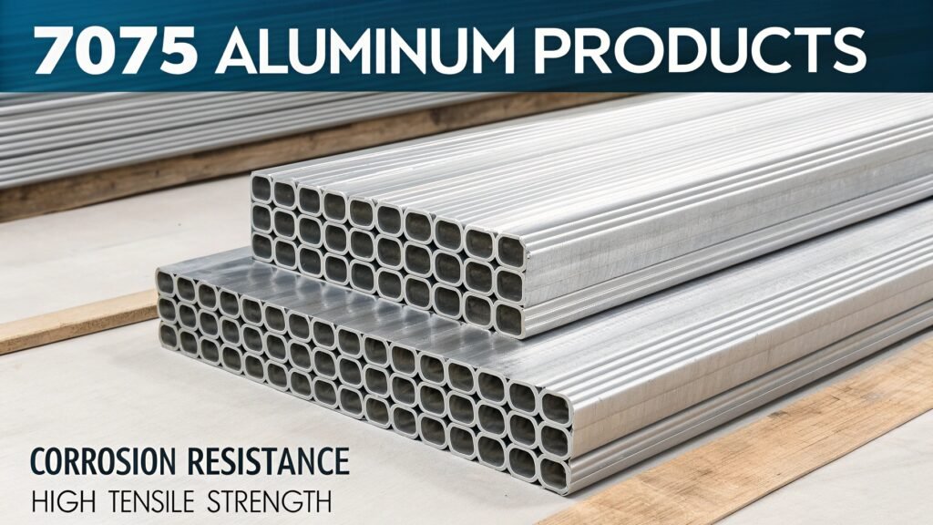 An image showcasing high-performance applications that benefit from 7075 aluminum, such as an aircraft wing spar, a bicycle frame, or a component from a high-speed drone.